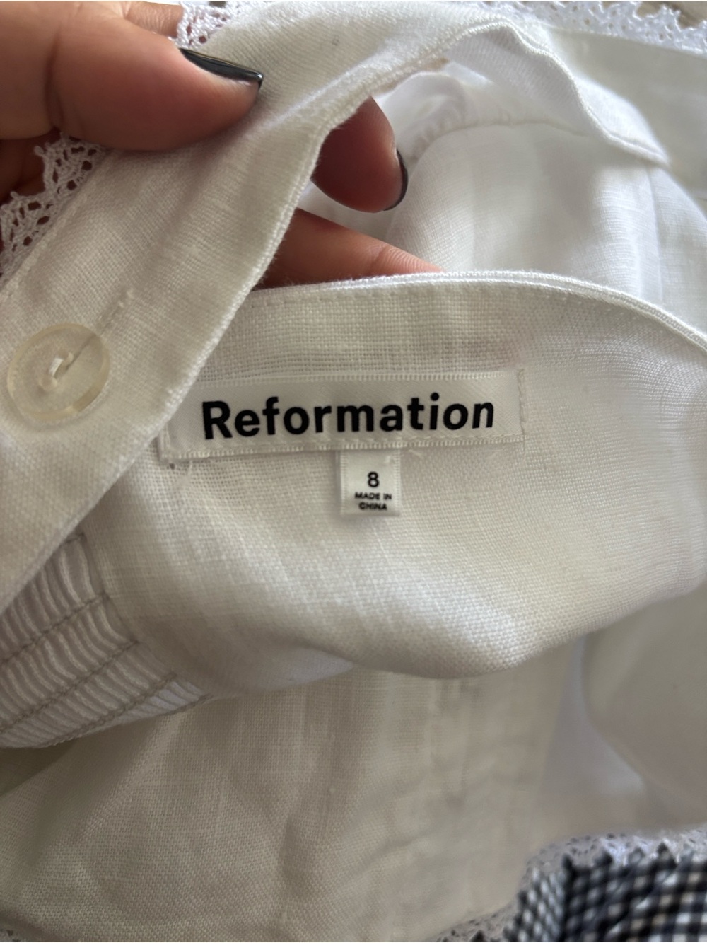 Reformation Tagliatelle White Off-the-Shoulder Linen Midi Dress - Picture 10 of 11